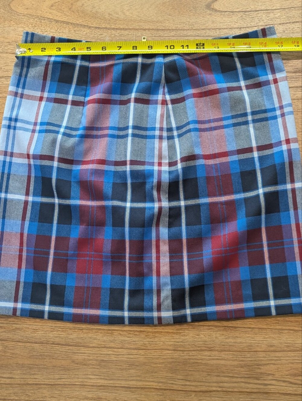 New - Tommy Hilfiger Blue & Red Plaid Skirt